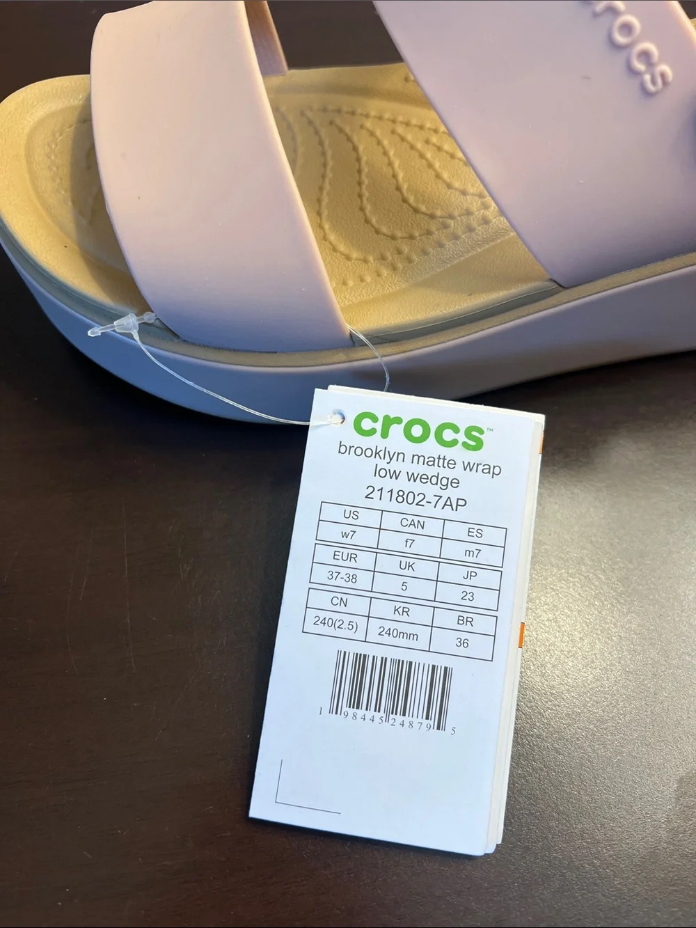 CROCS Women’s Brooklyn Sandal in Pale Pink Caramel/Tan